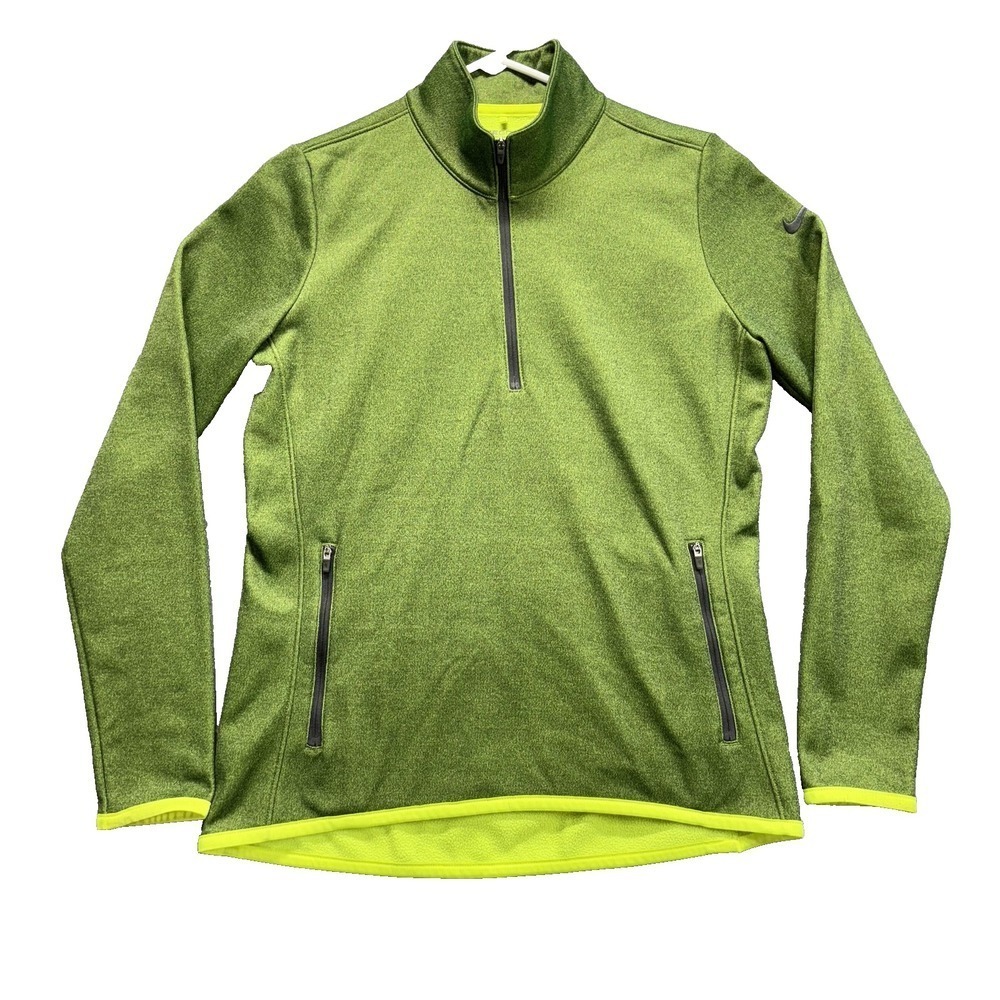 Nike Golf Pullover Womens Medium Green Therma-Fit 685282-702 Half Zip‎ Jacket